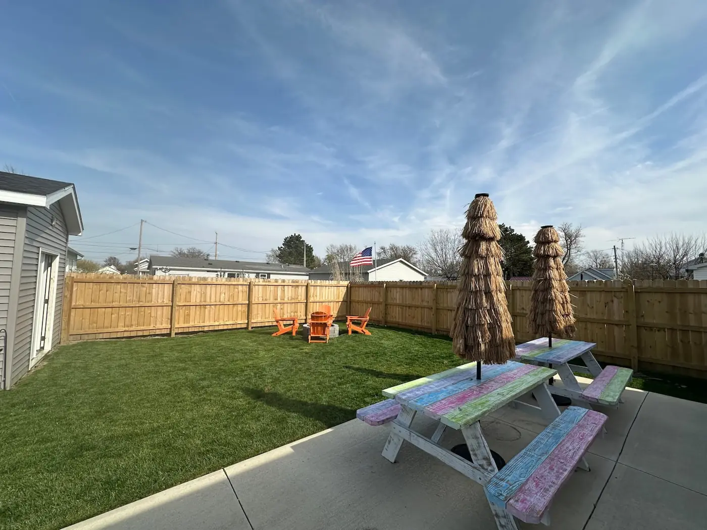 Private backyard and patio – Port Clinton vacation rental